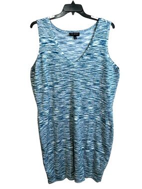 Lane Bryant Sleeveless Dress Women’s 26/28 Teal White
